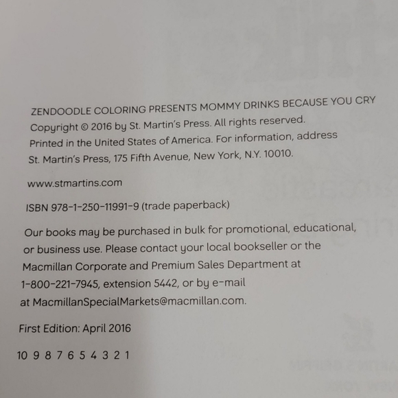 Mommy‎ Drinks Because You Cry Coloring Book Sarcastic 29 Tear Out Pages Adult - Picture 8 of 8
